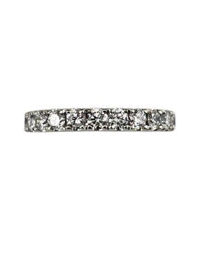 14K White Gold Lab-Grown Diamond Wedding Anniversary Band Ring Size 6.25 #25056